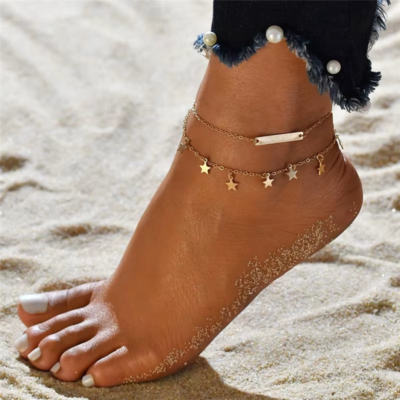 Chaines de cheville avec divers motifs