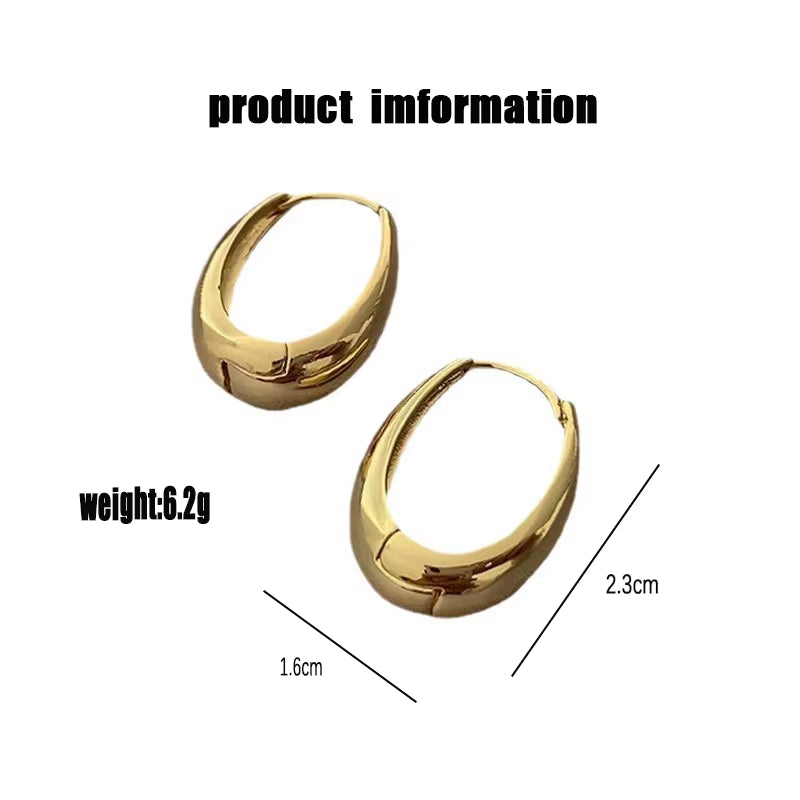 Uworld Hypoallergenic Stylish Vintage round Stud Earrings Premium 18K Gold Plated Stainless Steel for Women Party Сережки Женск