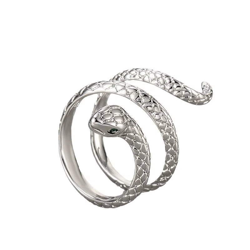 Bague serpent argent sterling 925 et doré