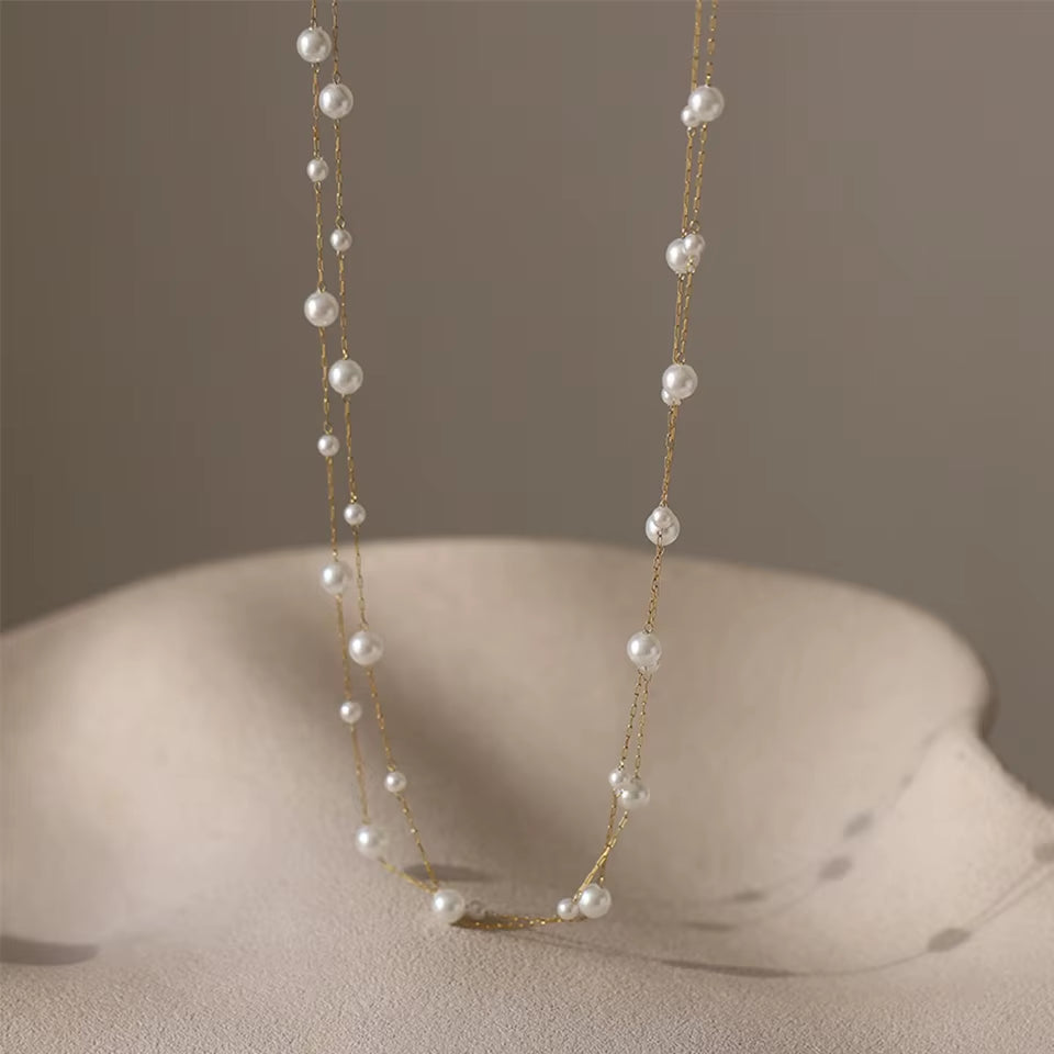 Chaine à perles ras de cou