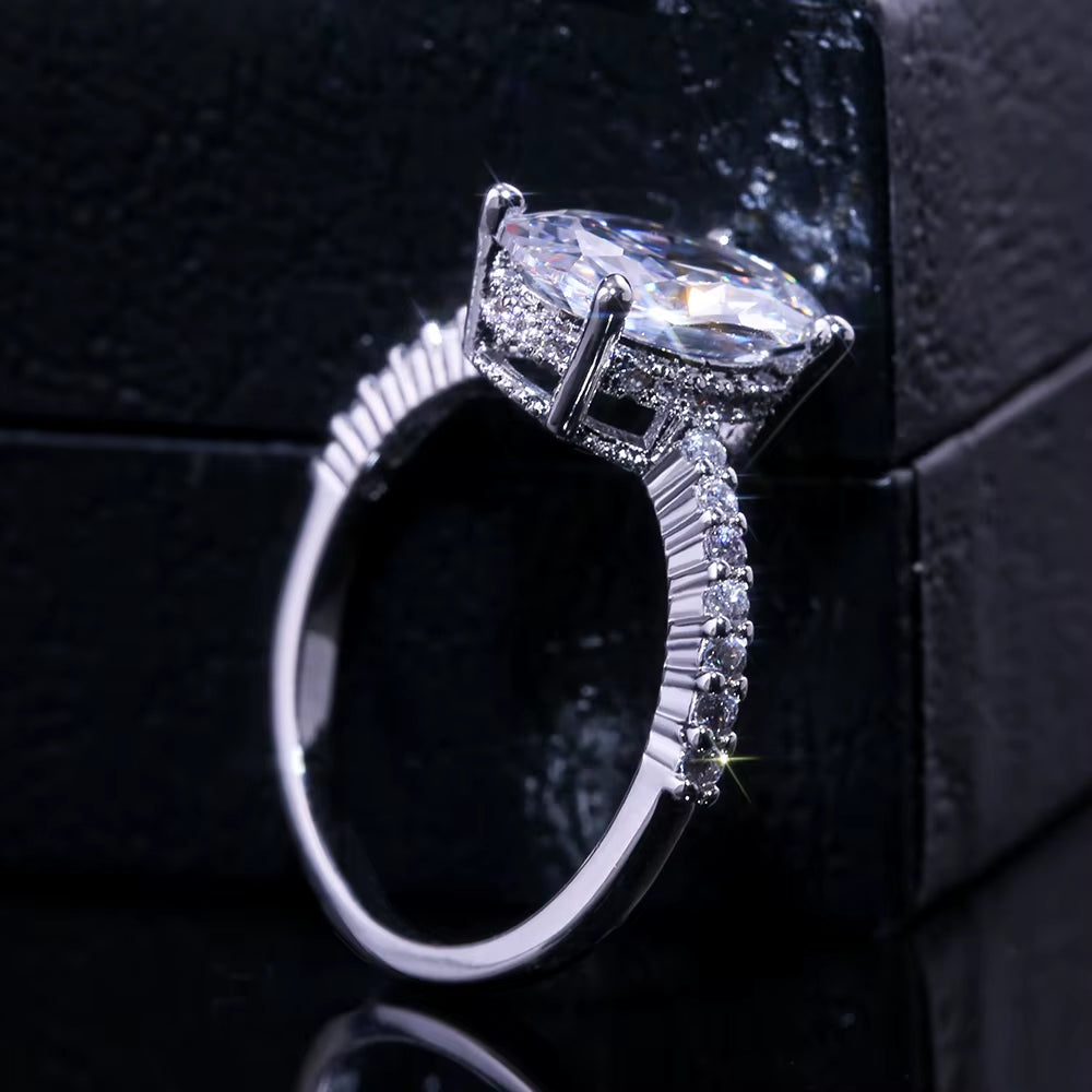 Bague pierre CZ quatre griffes