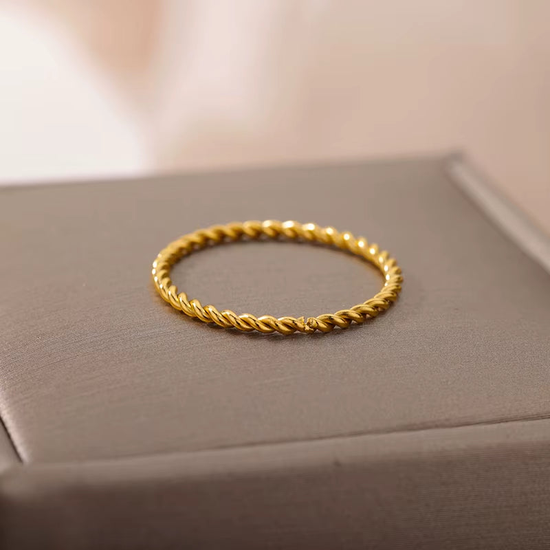 Anneau spirale torsadée en acier inoxydable