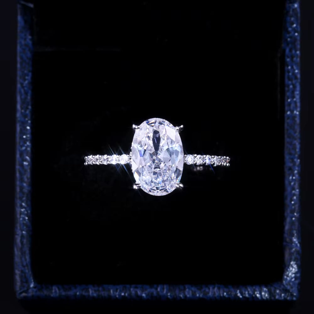 Bague pierre CZ quatre griffes
