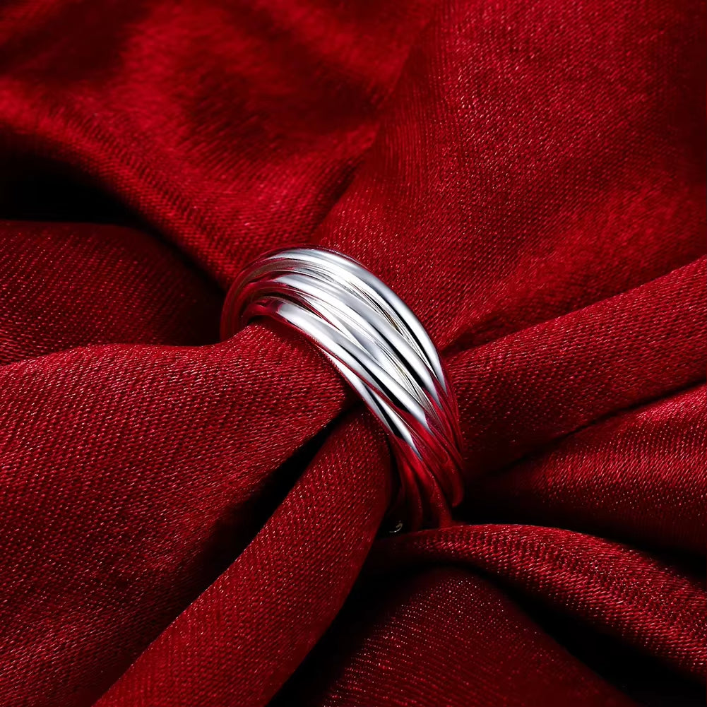 Anneux croisés Argent 925 sterling