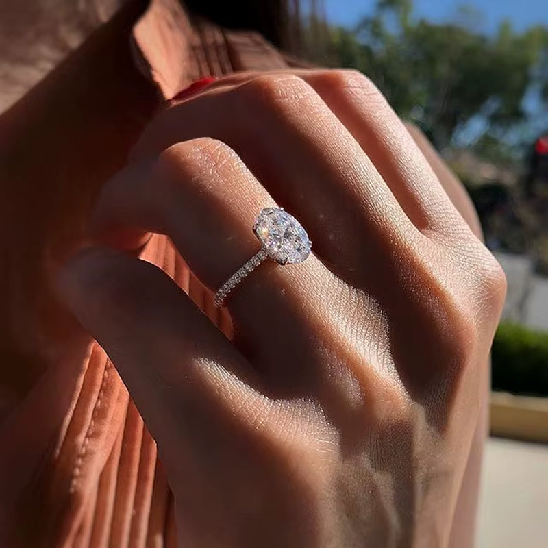 Bague pierre CZ quatre griffes