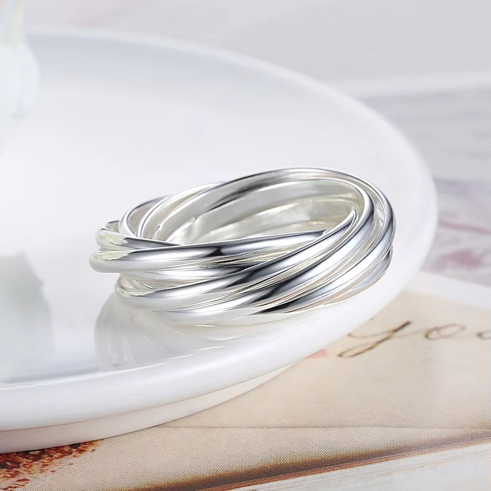 Anneux croisés Argent 925 sterling