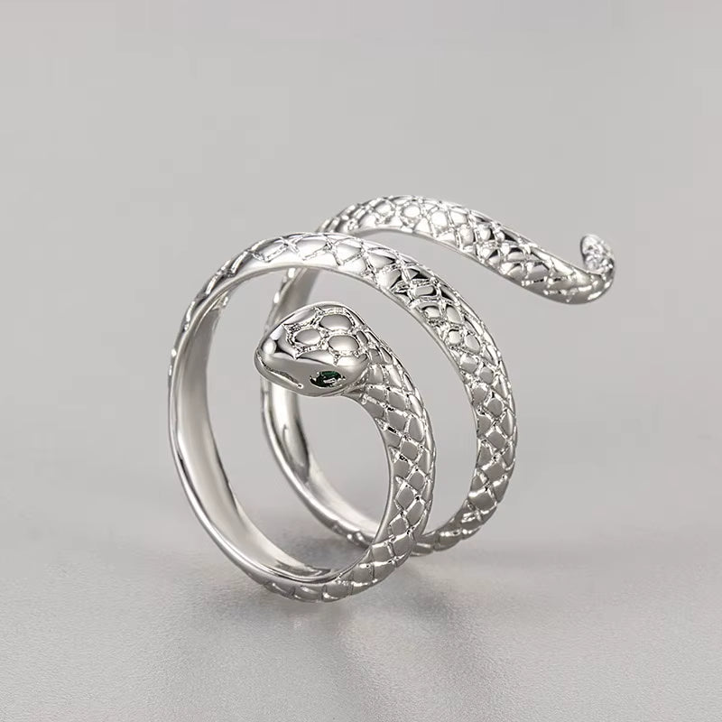 Bague serpent argent sterling 925 et doré