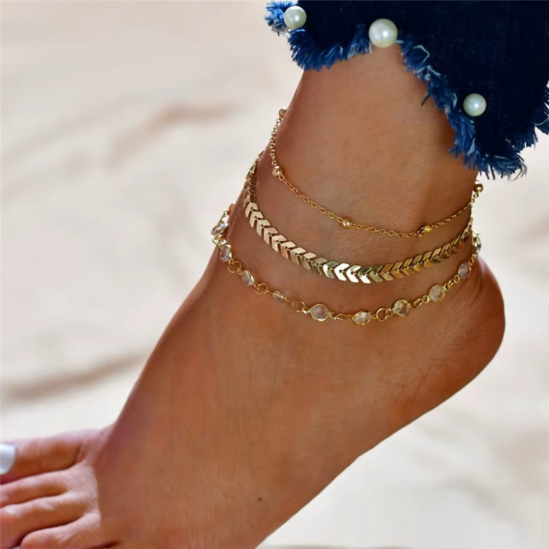 Chaines de cheville avec divers motifs