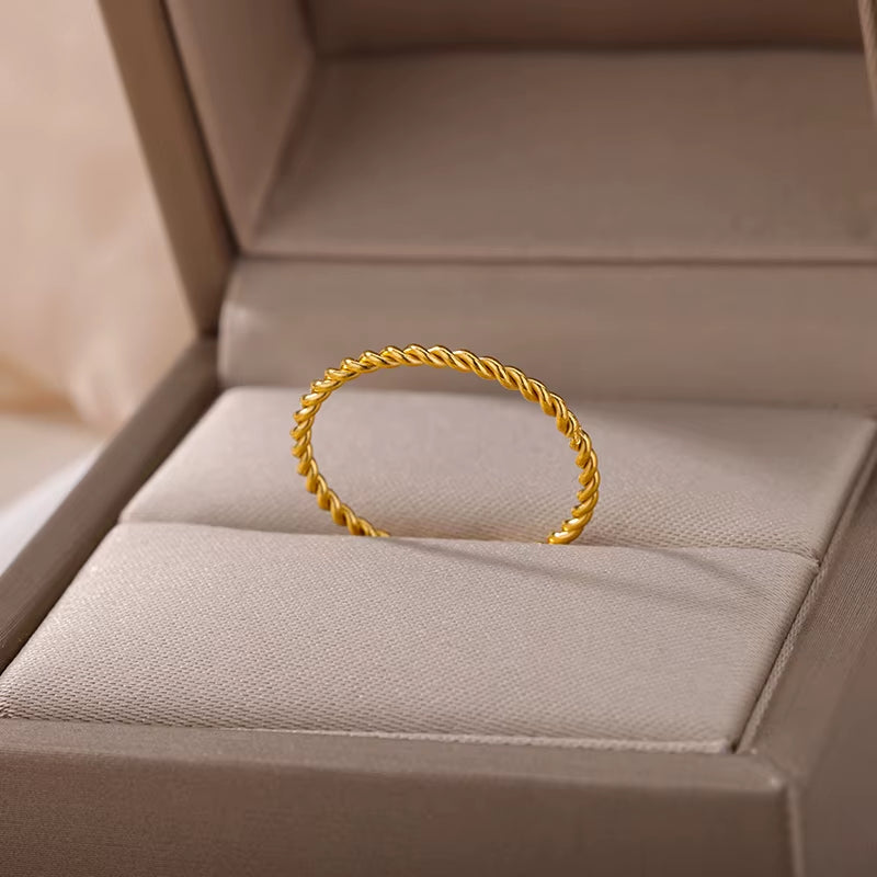 Anneau spirale torsadée en acier inoxydable