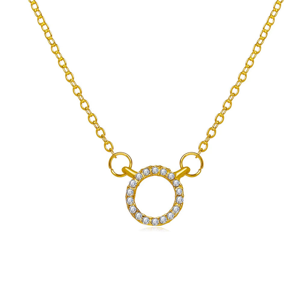 Collier pendentif cercle en cristal