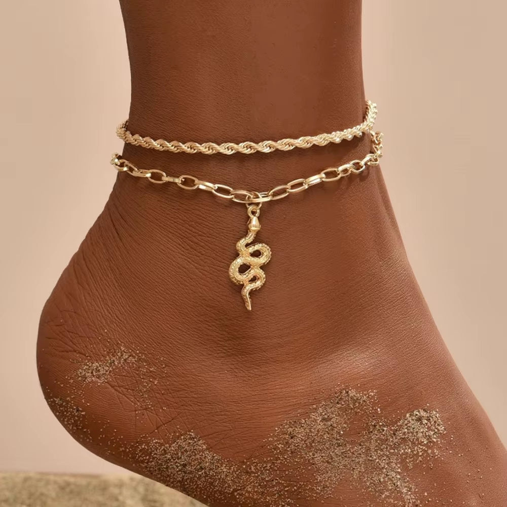 Chaines de cheville avec divers motifs