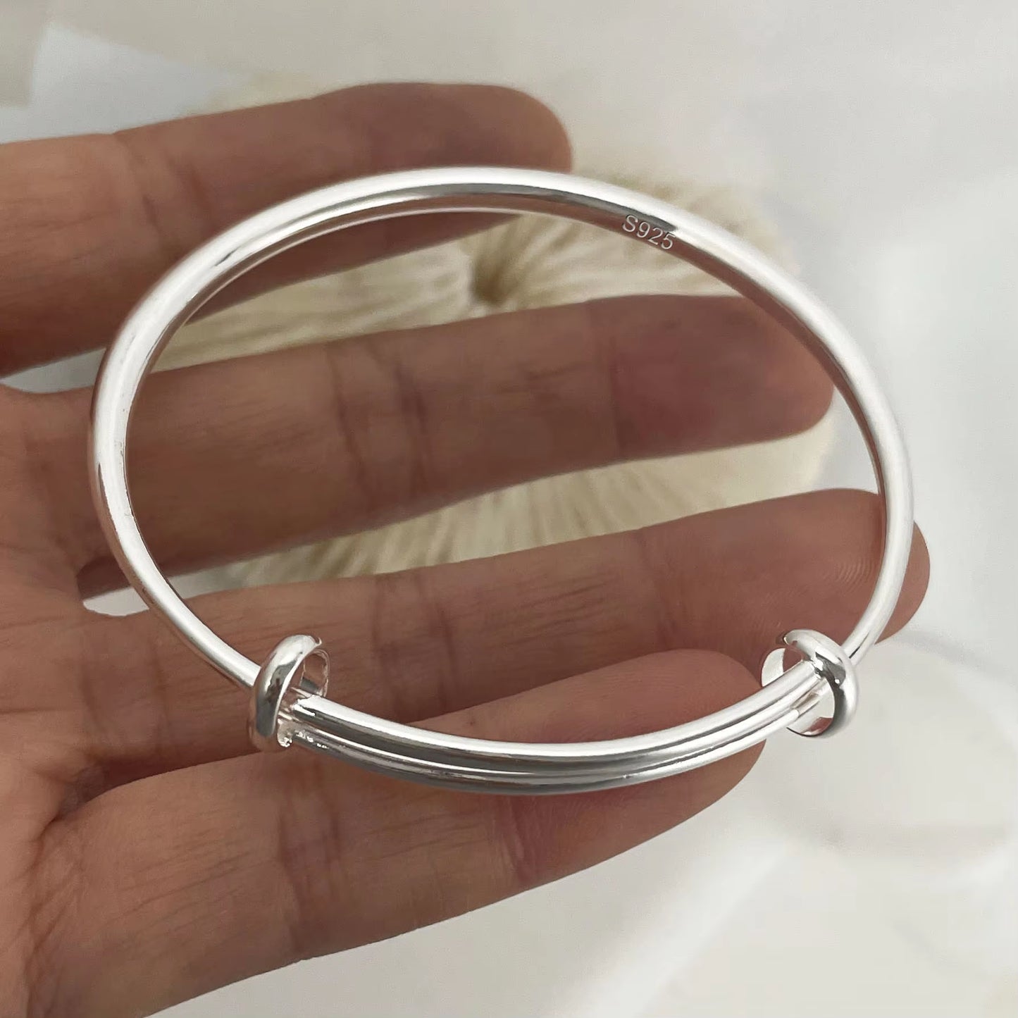 Bracelets Vintage simple en argent 925 massif