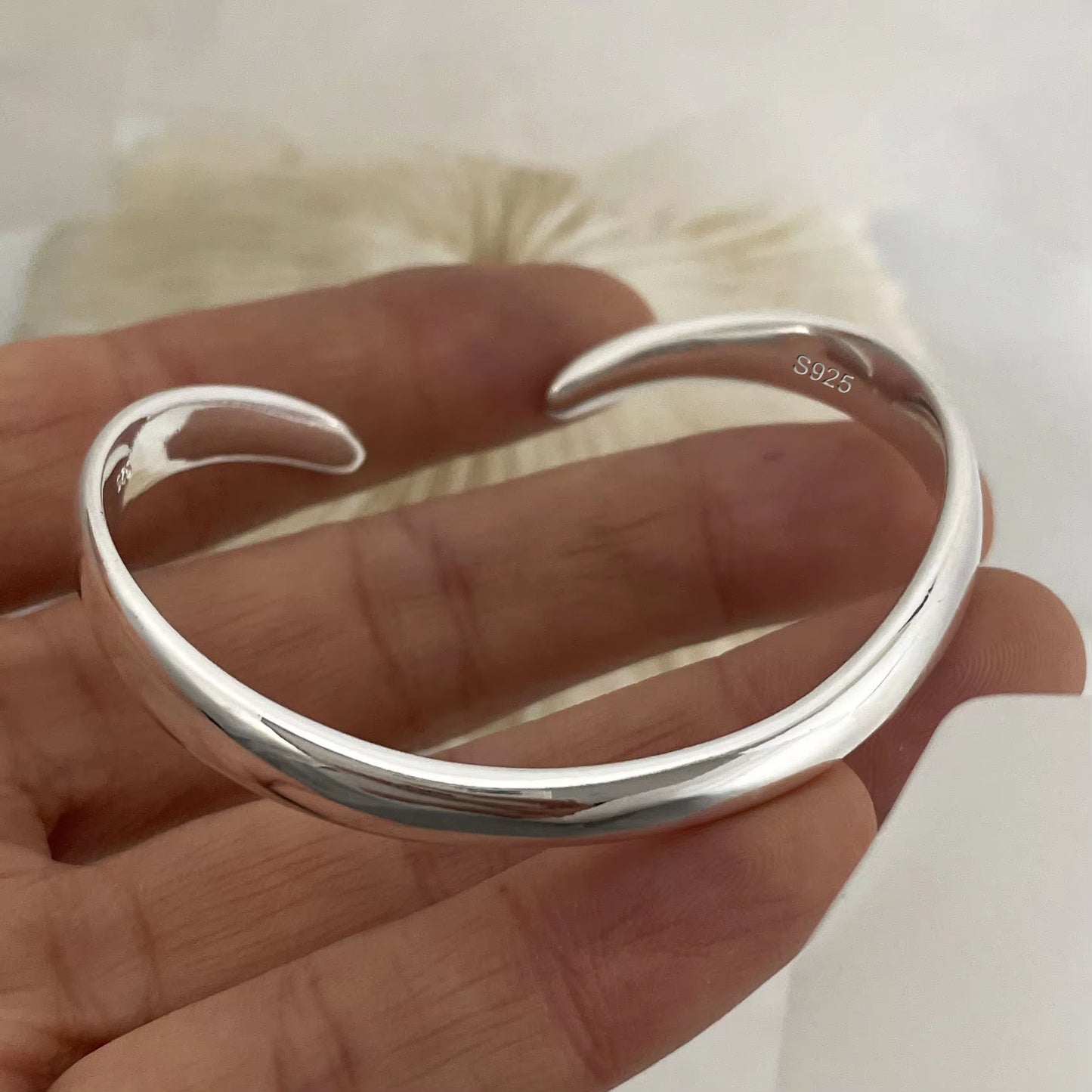 Bracelets Vintage simple en argent 925 massif