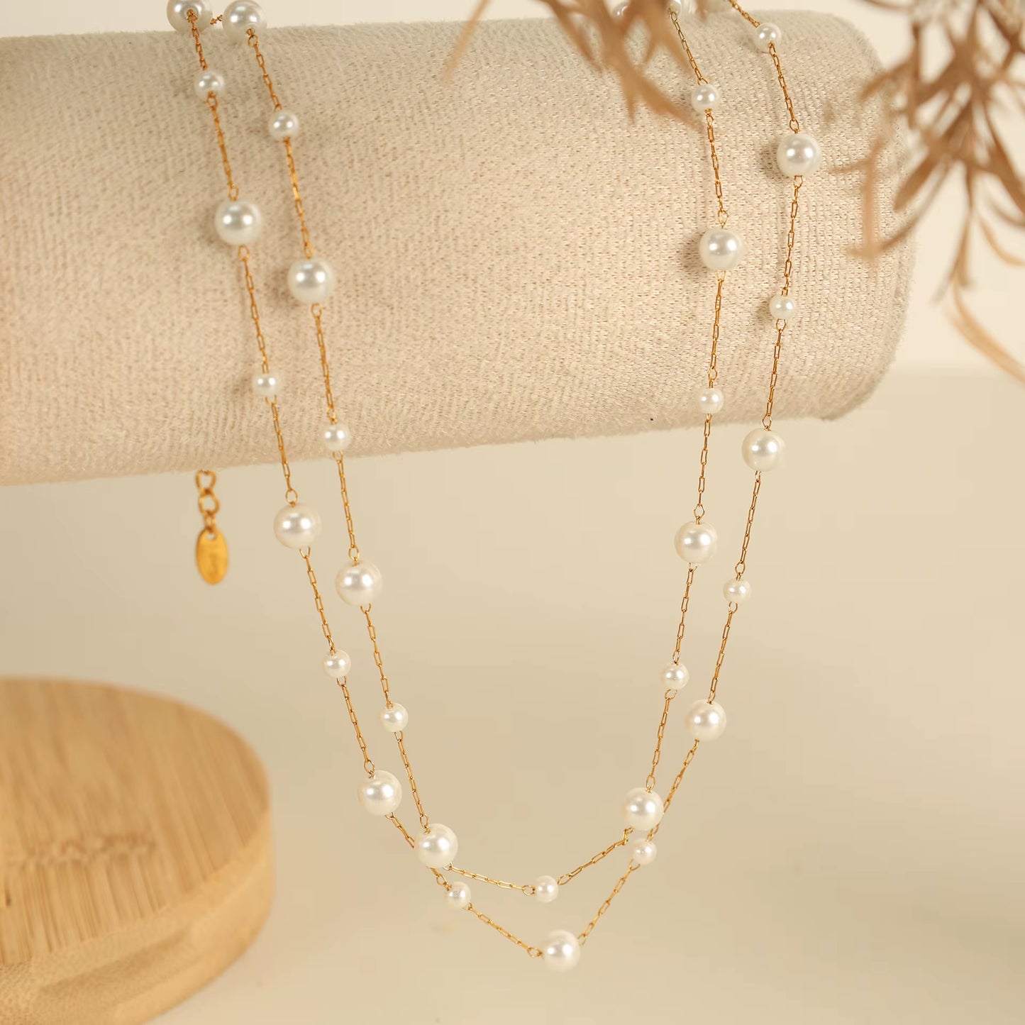 Chaine à perles ras de cou