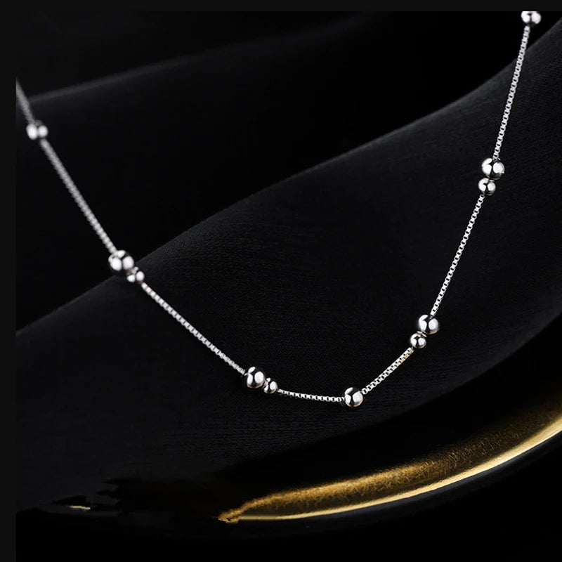 Chaine de chevilles à perles en Argent 925