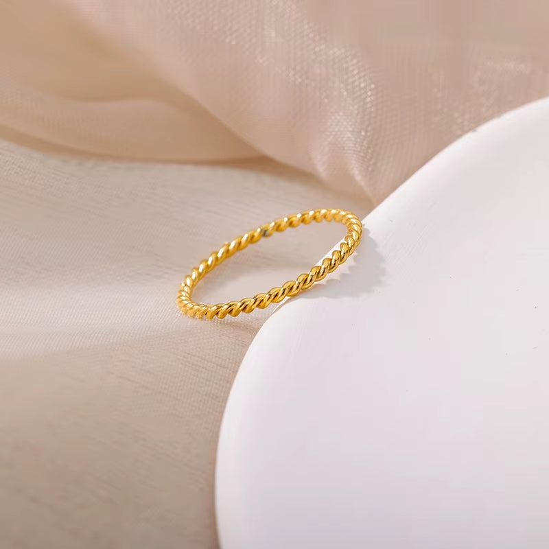 Anneau spirale torsadée en acier inoxydable