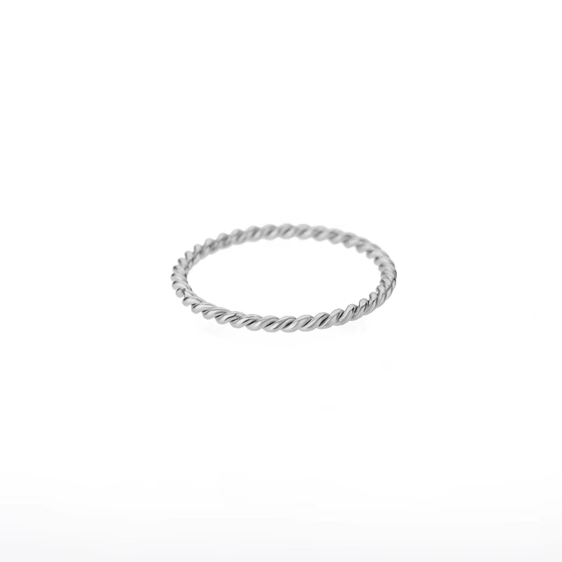 Anneau spirale torsadée en acier inoxydable