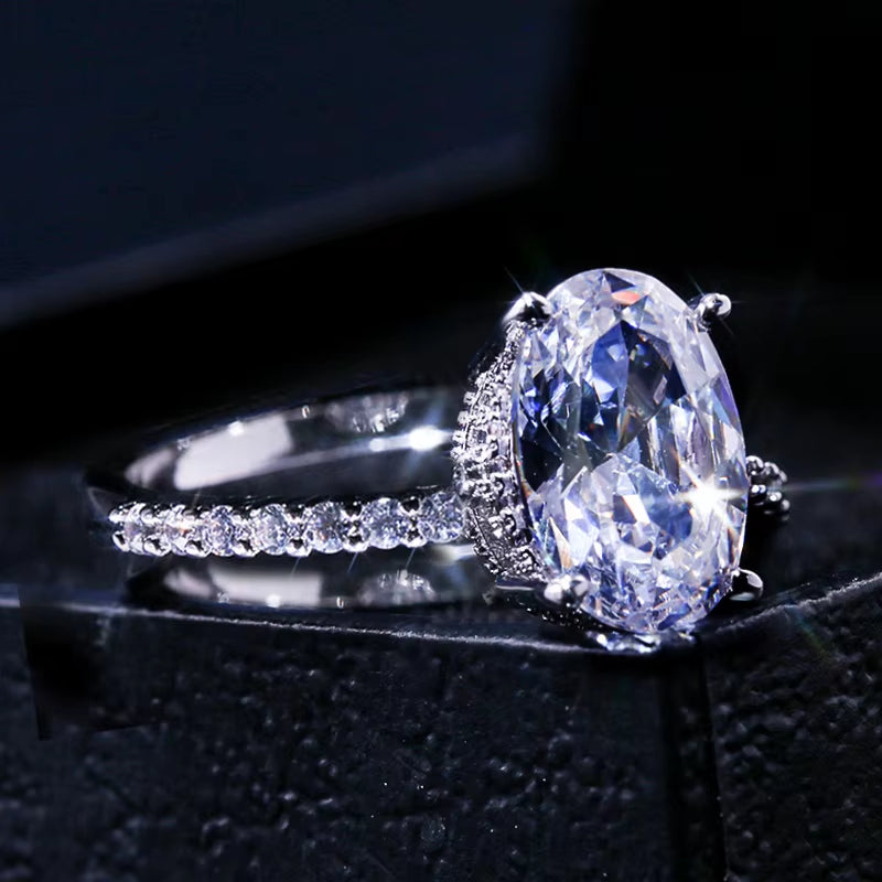 Bague pierre CZ quatre griffes