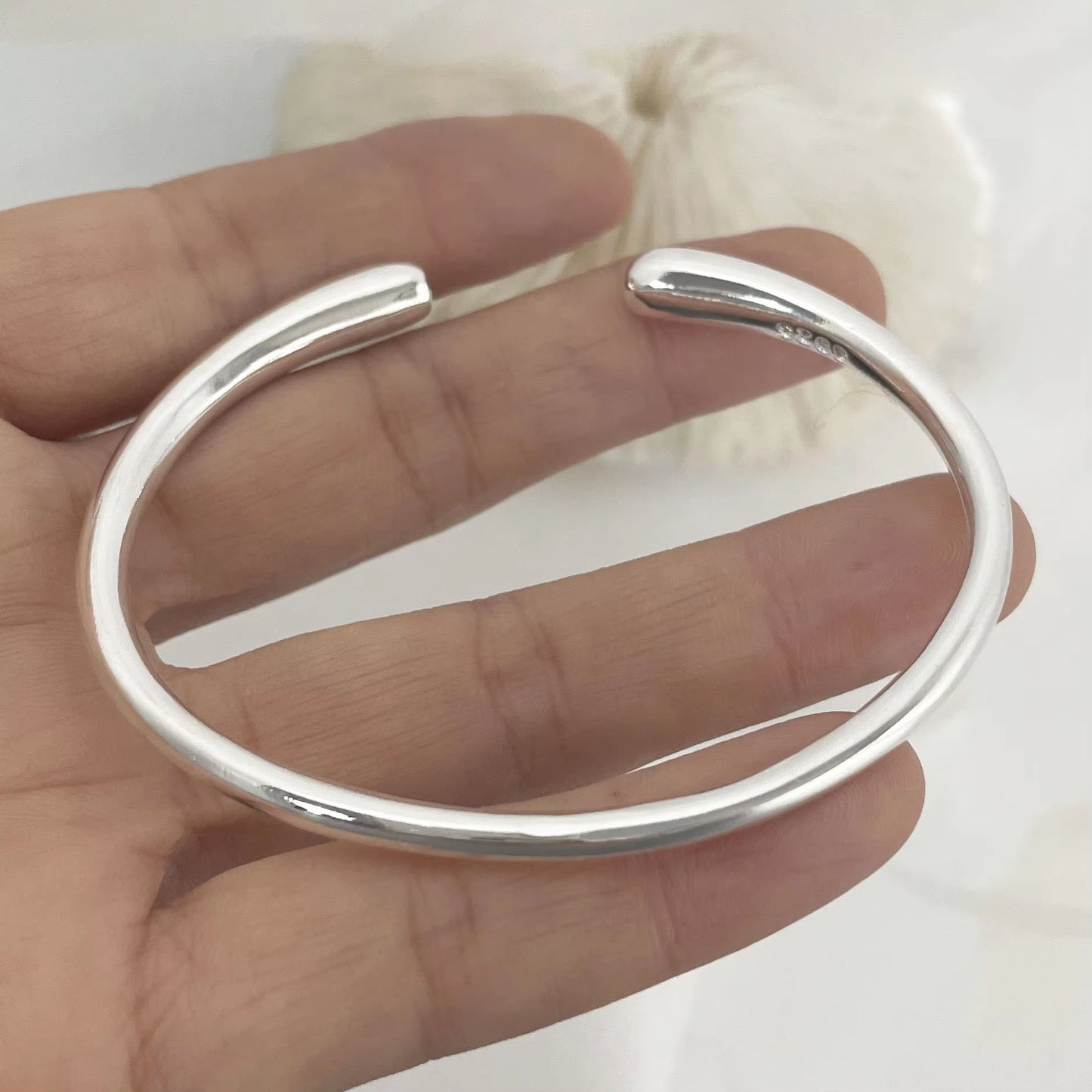 Bracelets Vintage simple en argent 925 massif
