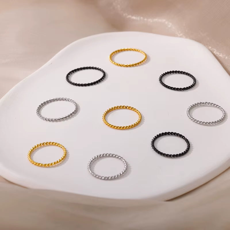 Anneau spirale torsadée en acier inoxydable