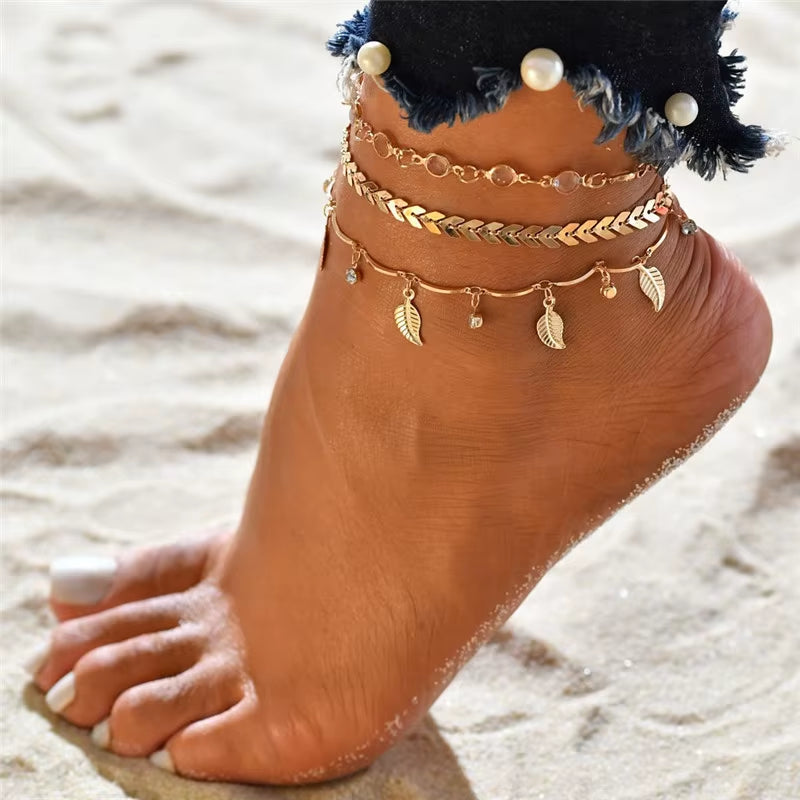 Chaines de cheville avec divers motifs