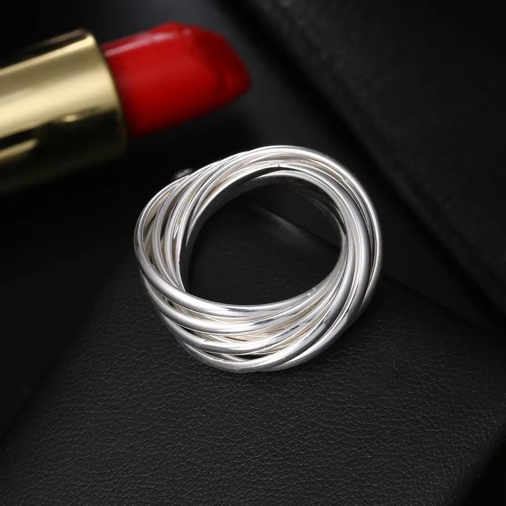 Anneux croisés Argent 925 sterling