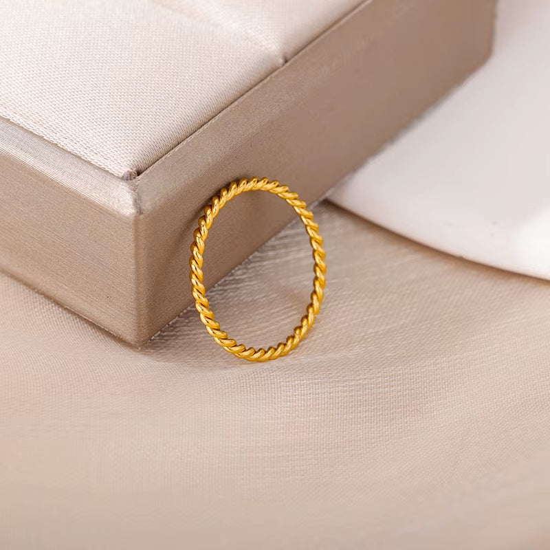 Anneau spirale torsadée en acier inoxydable