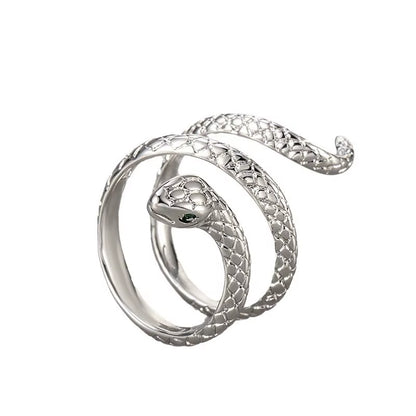 Bague serpent argent sterling 925 et doré