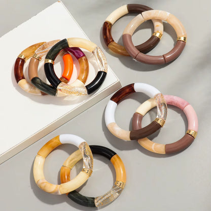 Bracelets empilables en Bambou épais