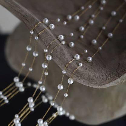 Chaine à perles ras de cou 