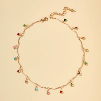 Collier à pampilles couleurs bonbon