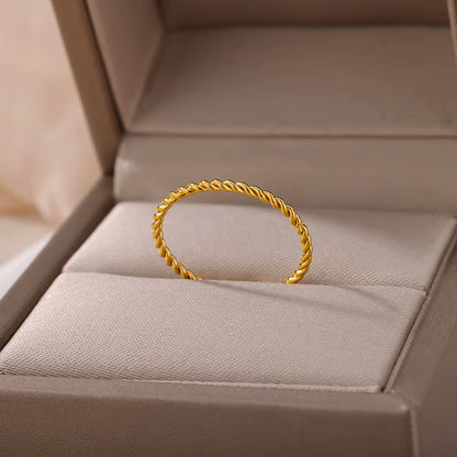 Anneau spirale torsadée en acier inoxydable 