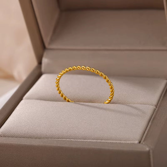 Anneau spirale torsadée en acier inoxydable 