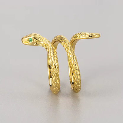 Bague serpent argent sterling 925 et doré