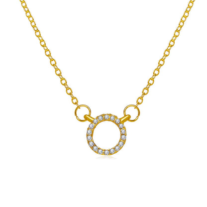 Collier pendentif cercle en cristal