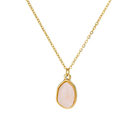 Collier ovale avec pendentif en pierre Opale