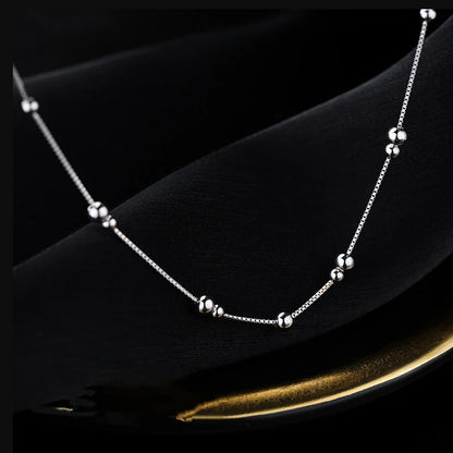 Chaine de chevilles  à perles en Argent 925 