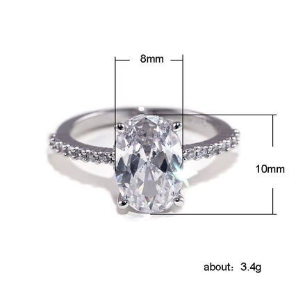 Bague pierre CZ quatre griffes