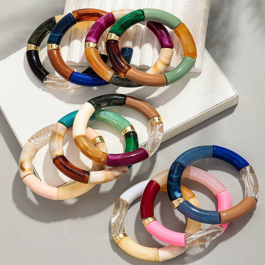 Bracelets empilables en Bambou épais