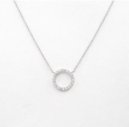 Collier pendentif cercle en cristal