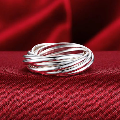 Anneux croisés Argent 925 sterling 