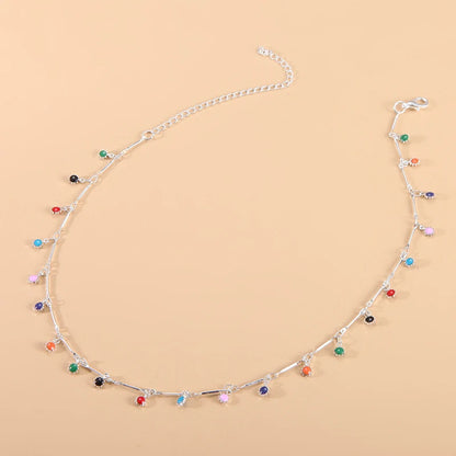 Collier à pampilles couleurs bonbon