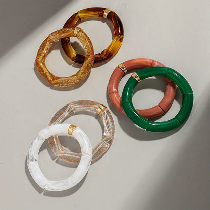 Bracelets empilables en Bambou épais